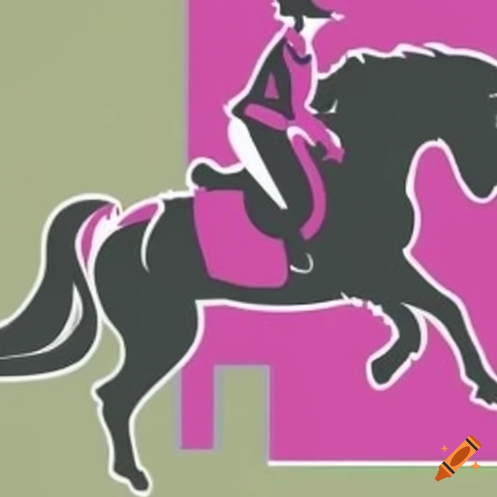 Logo for southern new jersey equestrian with pink and orange colors on