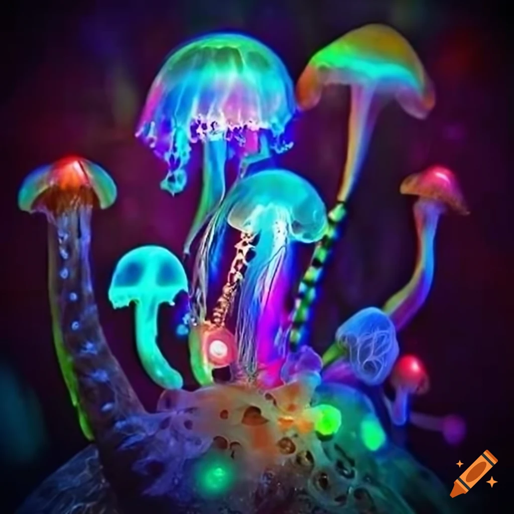 Enchanted fairy forest with vibrant lights and animated plant life on ...