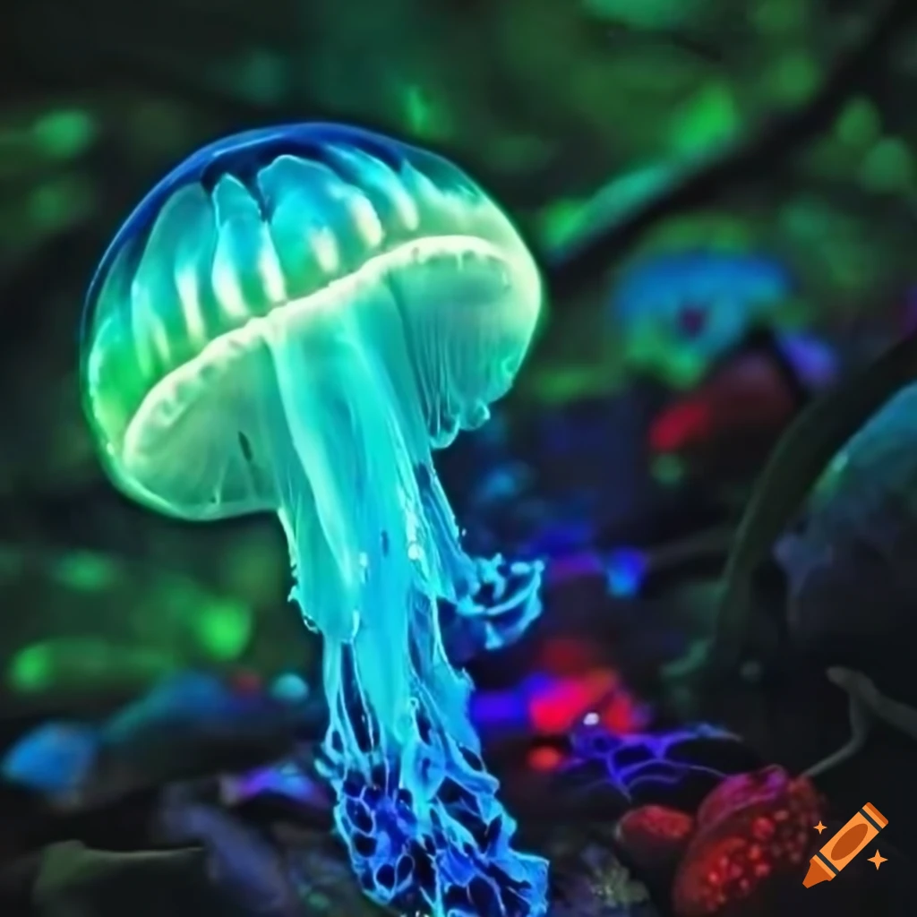 Vibrant fantasy forest with glowing fungus and animated plant life on ...