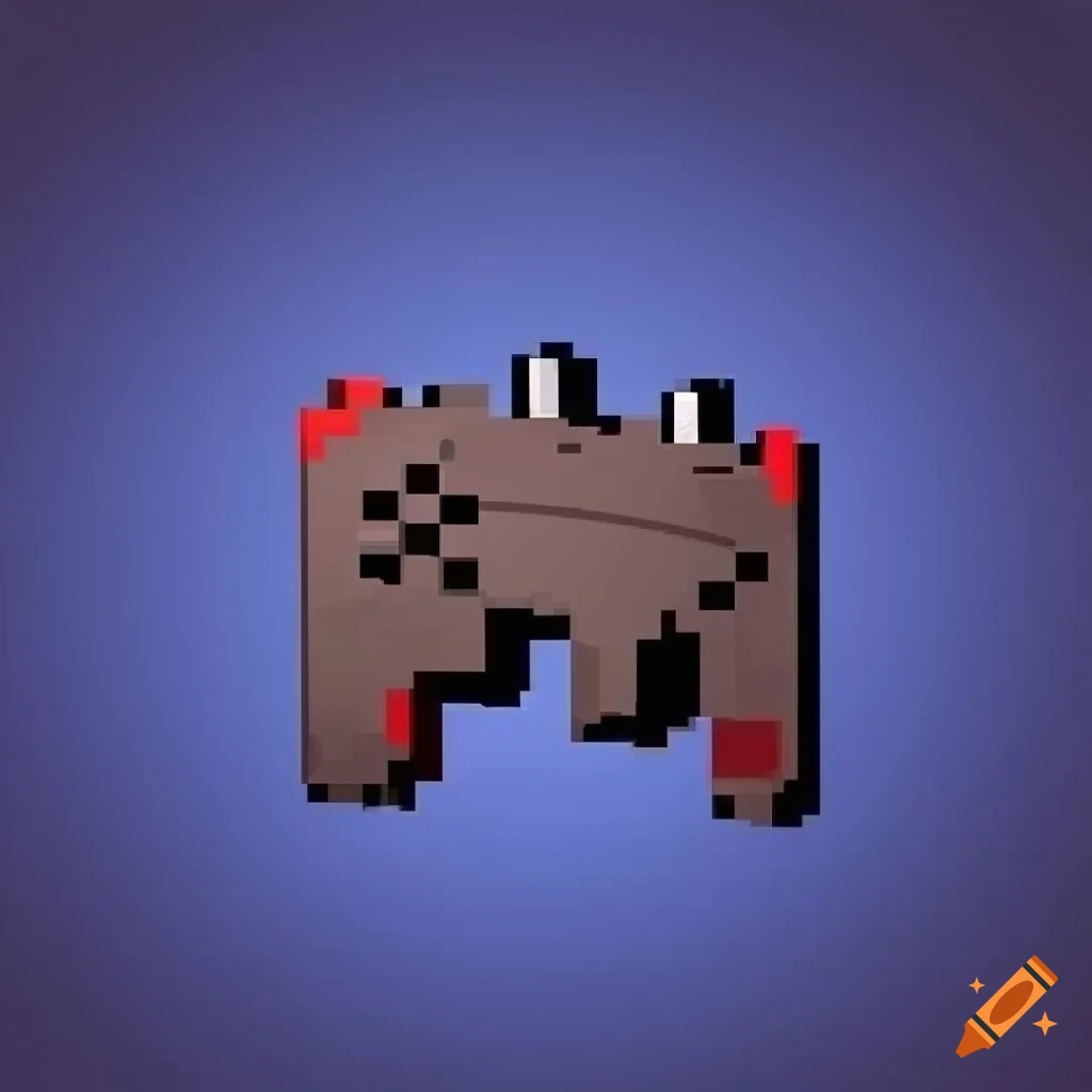 Pixel art gamer logo