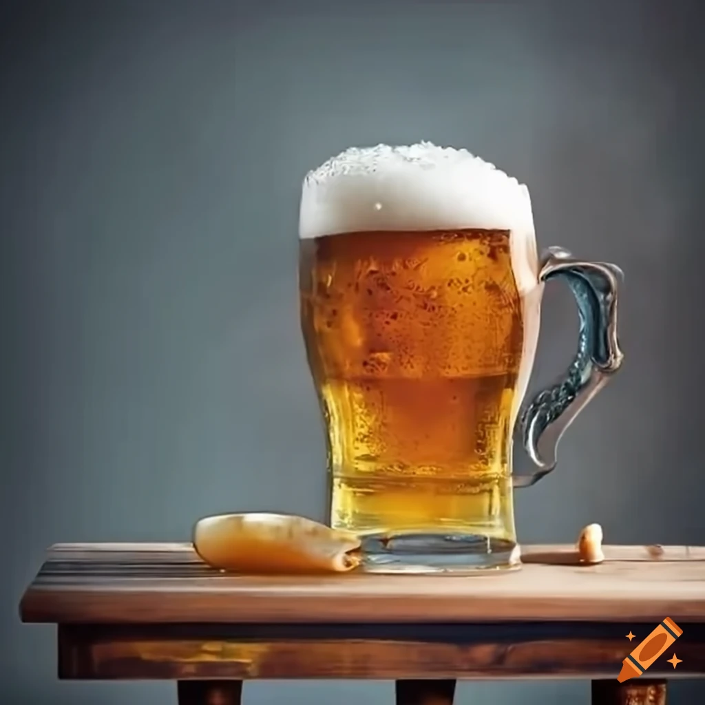 Pint of beer in a traditional pub setting