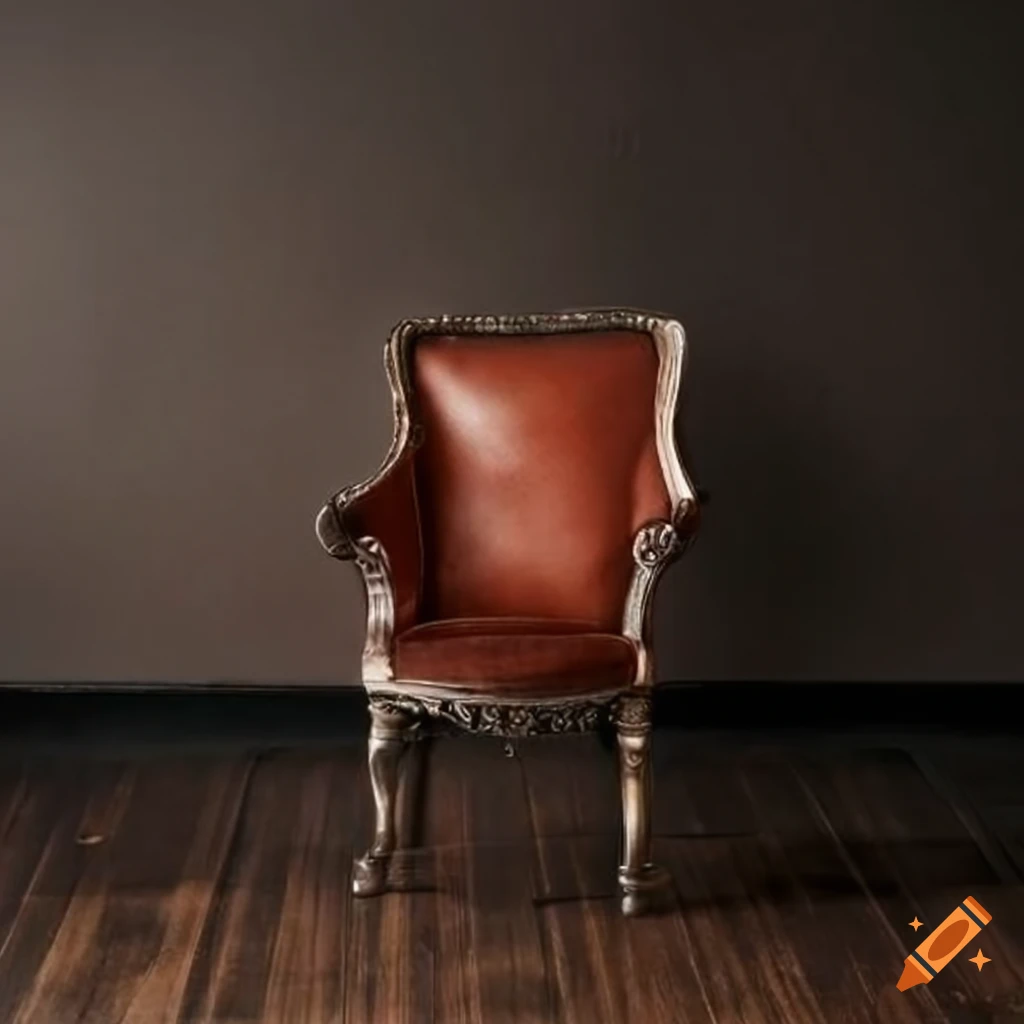 Late Victorian period cushioned leather chair for a study