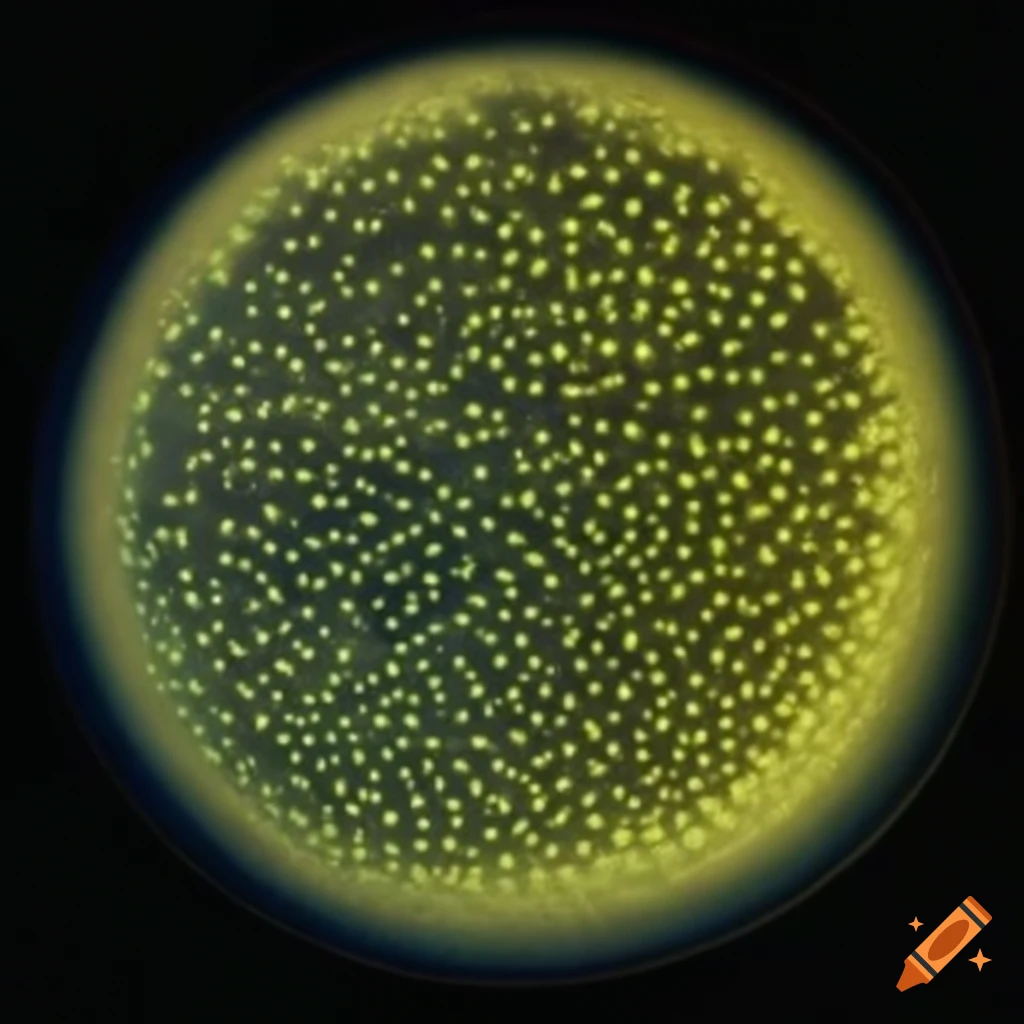 Bacteria under a microscope