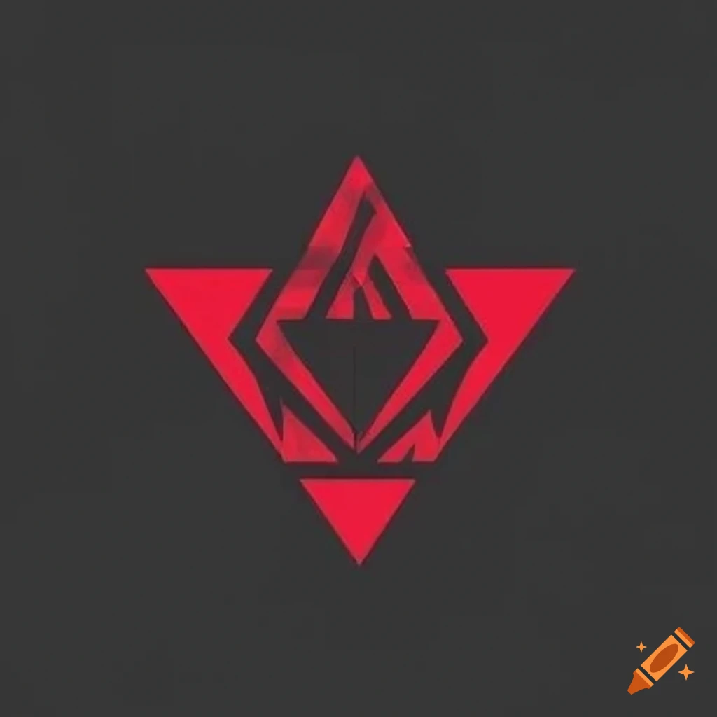 Geometric evil logo on Craiyon