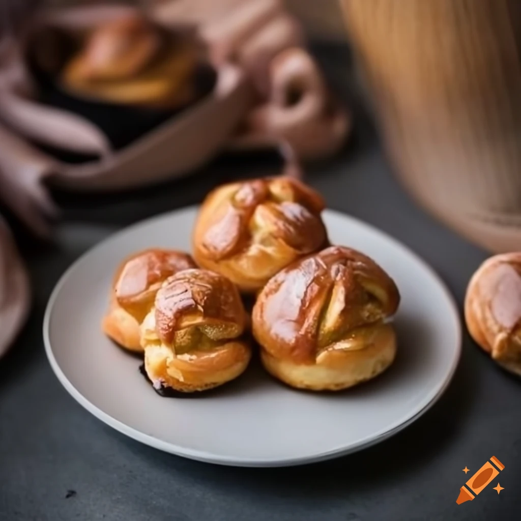 Plate of profiteroles