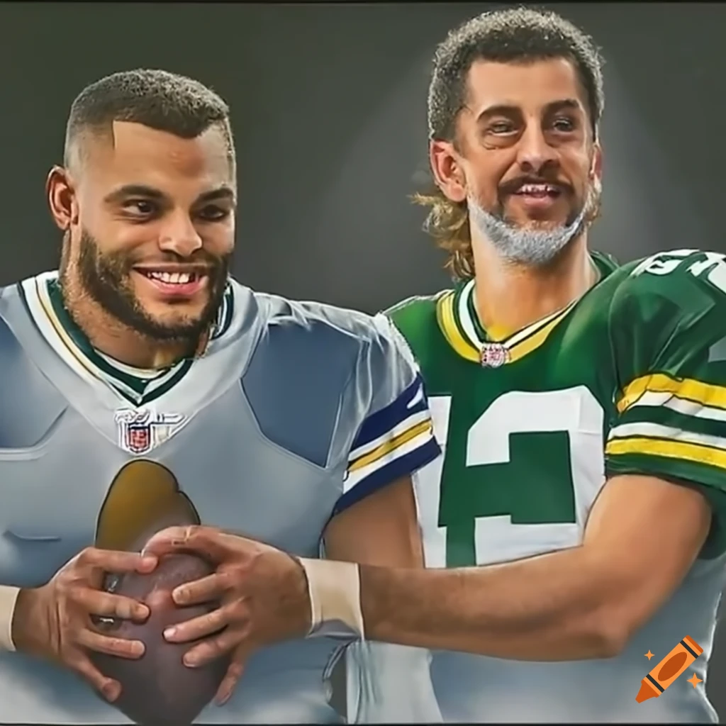 Aaron Rodgers And Dak Prescott Enjoying A Bowl Of Soup On Craiyon