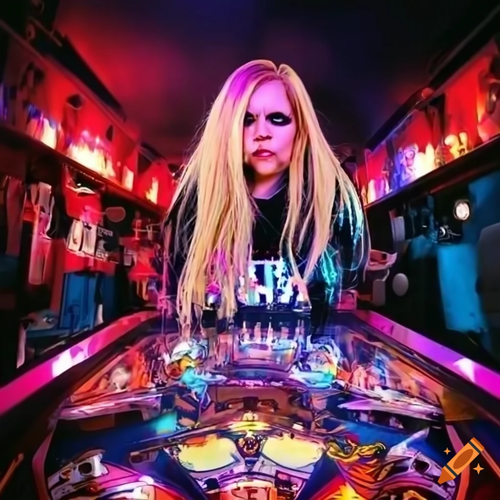 Avril Lavigne themed pinball table