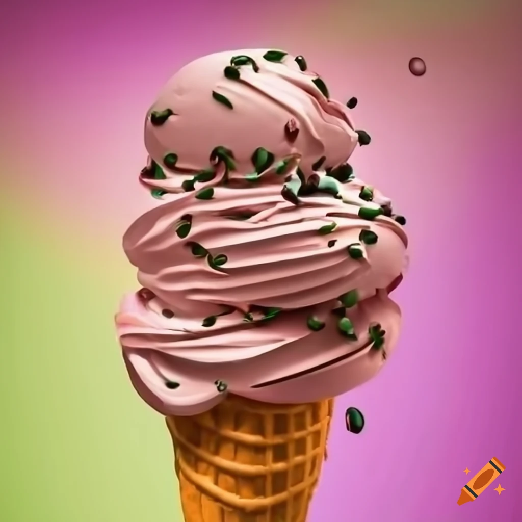 Delicious Looking Ice Cream Cone On Craiyon 