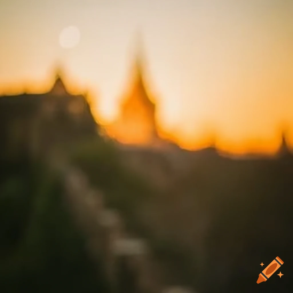Bokeh castle at dawn