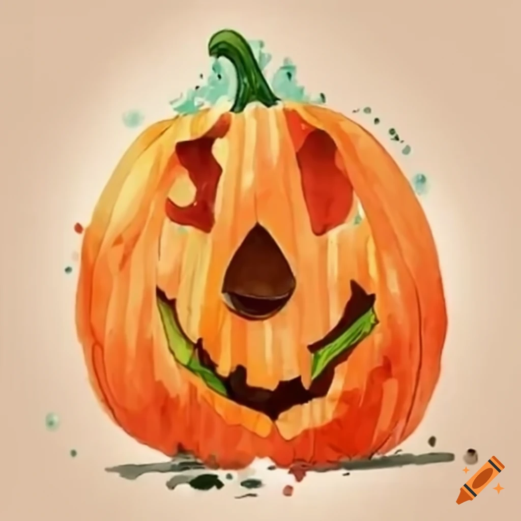 Funny pumpkin ghost saying ahoy ahoy and kicking its toe