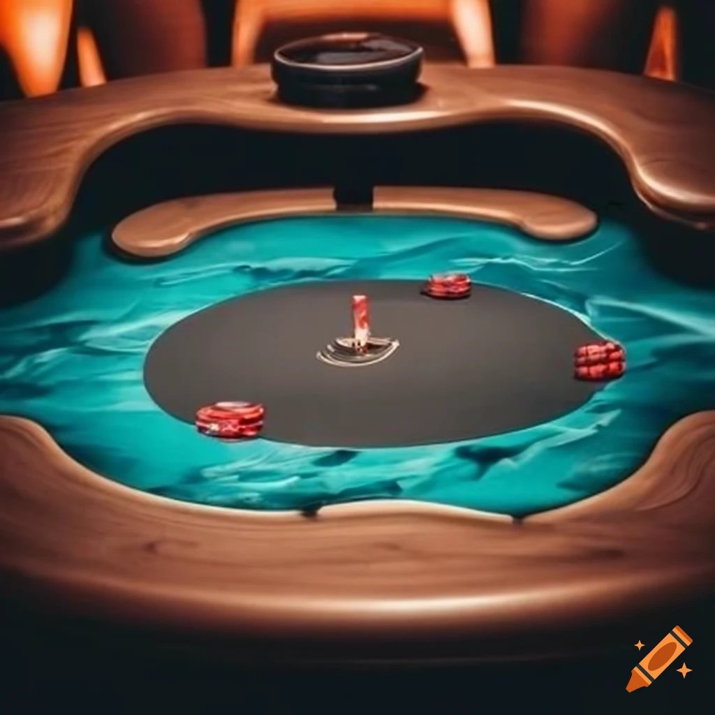 Epoxy poker table on Craiyon