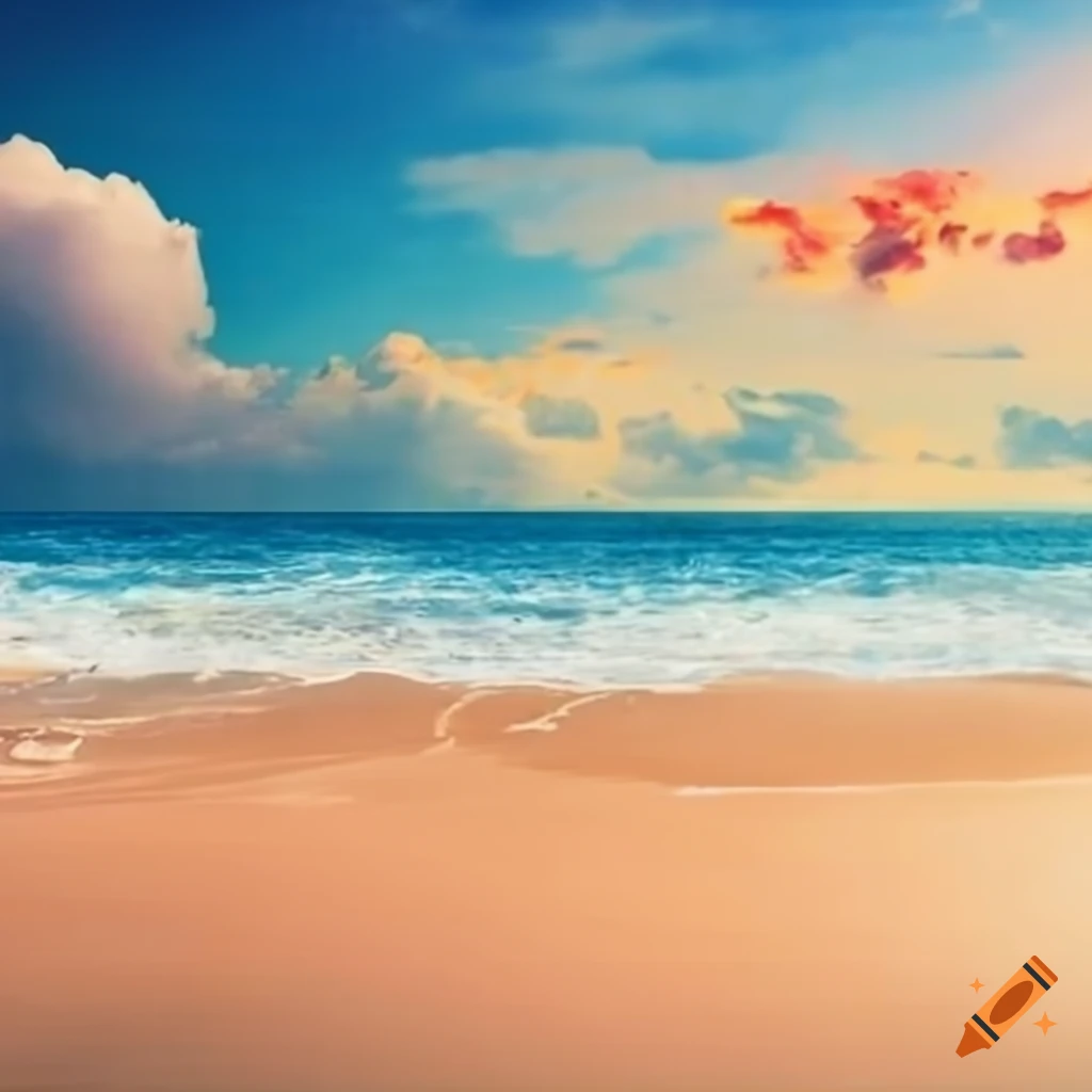 Beach background on Craiyon