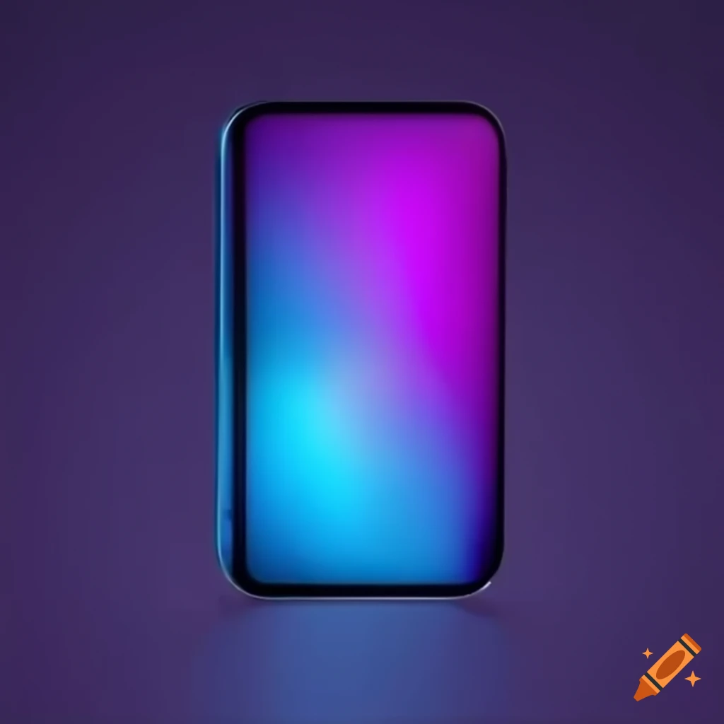 Blue and purple particles forming the Windows 11 logo emerging from a smartphone