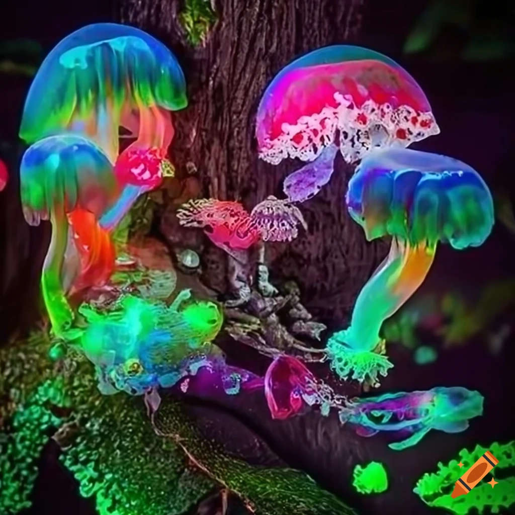 Fantasy And Reality Converge In Fairy Goddess Forests And Neon Rainforests Lit By Vibrant