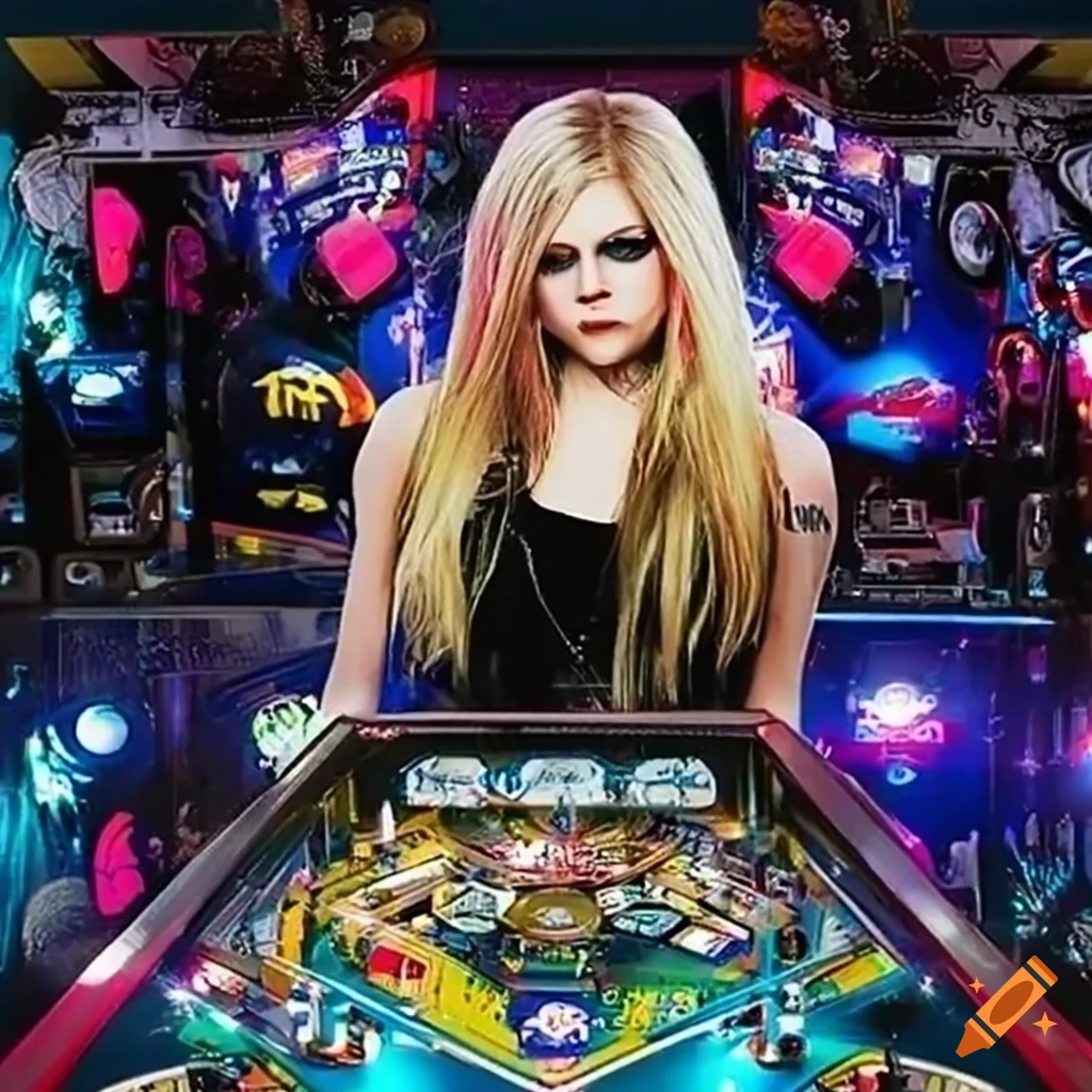 Avril Lavigne themed pinball table