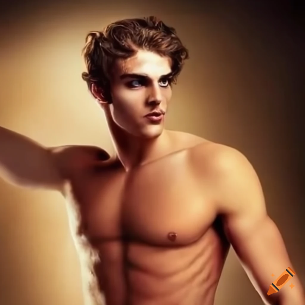 Handsome young men with a physique reminiscent of ancient Greek wrestlers