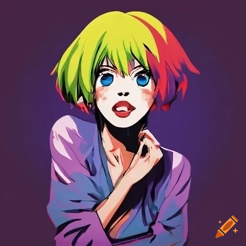 High resolution pop art anime illustration on Craiyon