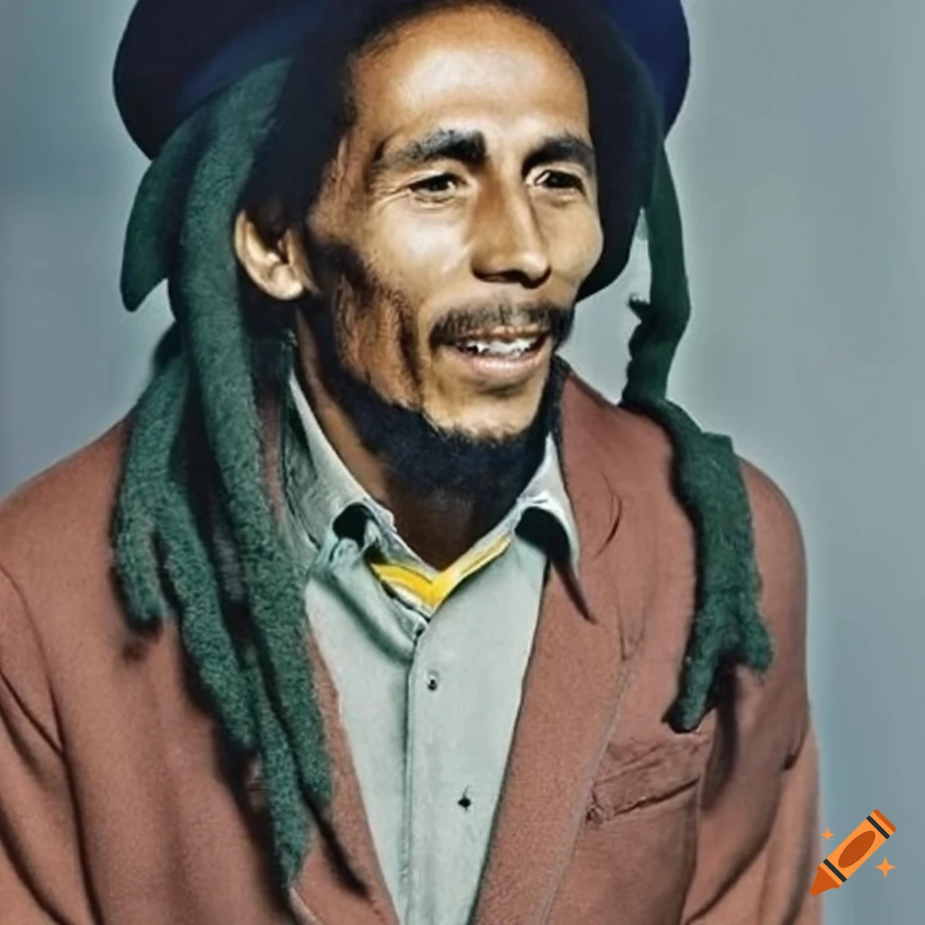 Bob Marley in a stylish sport coat and hat