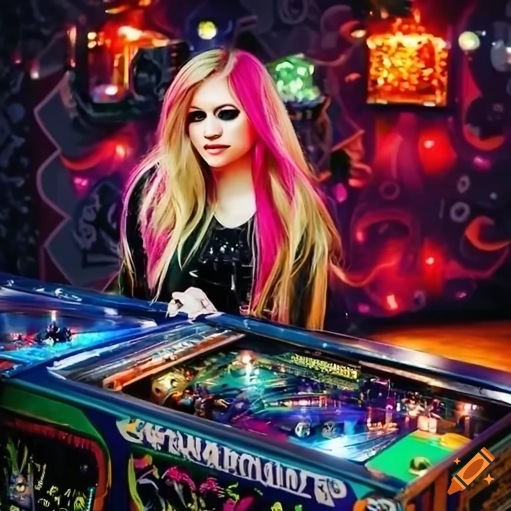 Avril Lavigne themed pinball table