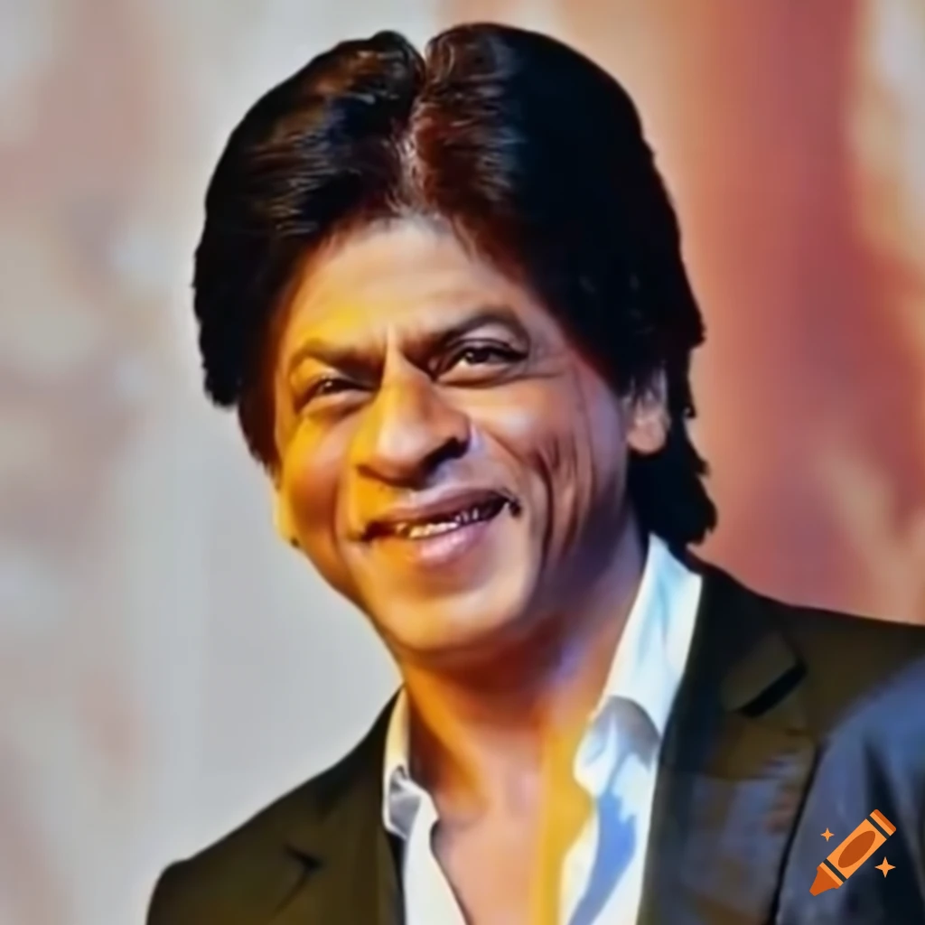 Shah Rukh Khan smiling on Craiyon