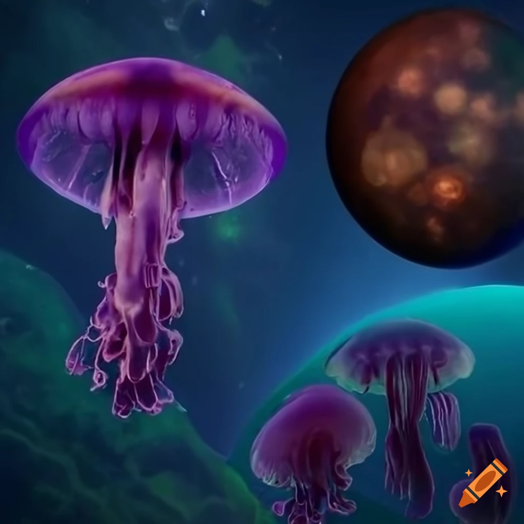 Otherworldly photograph of an alien planet with radiant rivers and ...