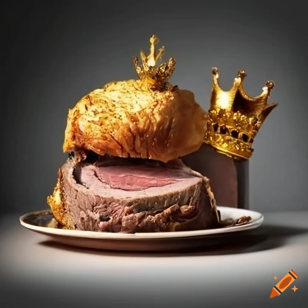Three delicious dishes with golden crowns