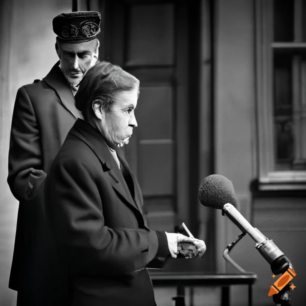 Politician giving a speech in a London street