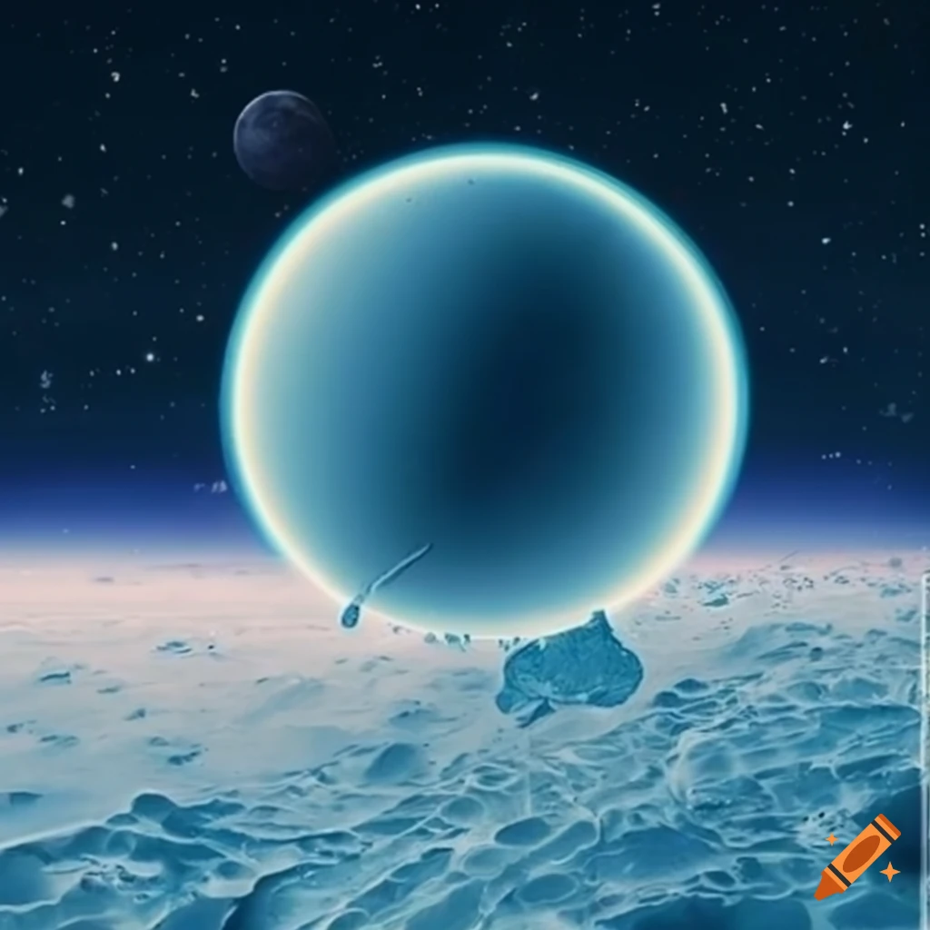 Space-themed optical illusion