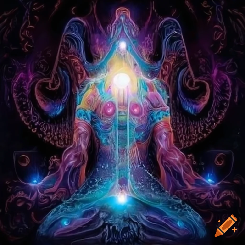 CONSCIOUSNESS サチコアダチ COSMIC ART Cosmic god concept art on Craiyon