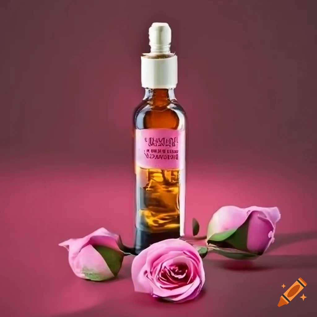 Rose infused oil on Craiyon