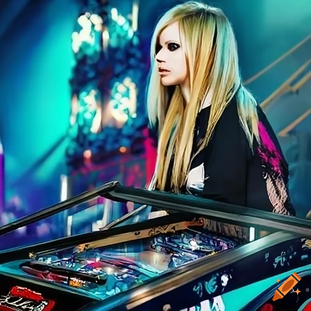 Avril Lavigne themed pinball table