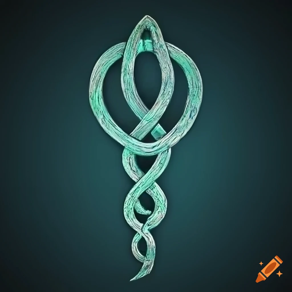 Intertwined runic symbol on Craiyon