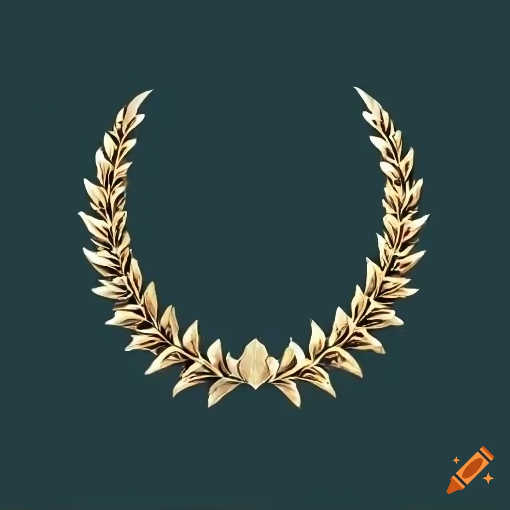 Elegant laurel semicircle design