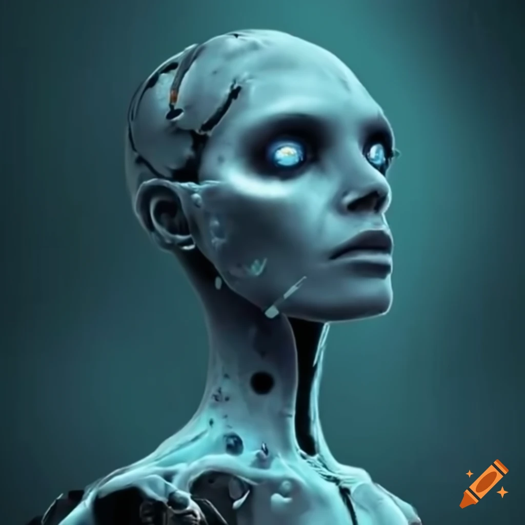 Fusion of artificial intelligence and horror depicting the duality of ...