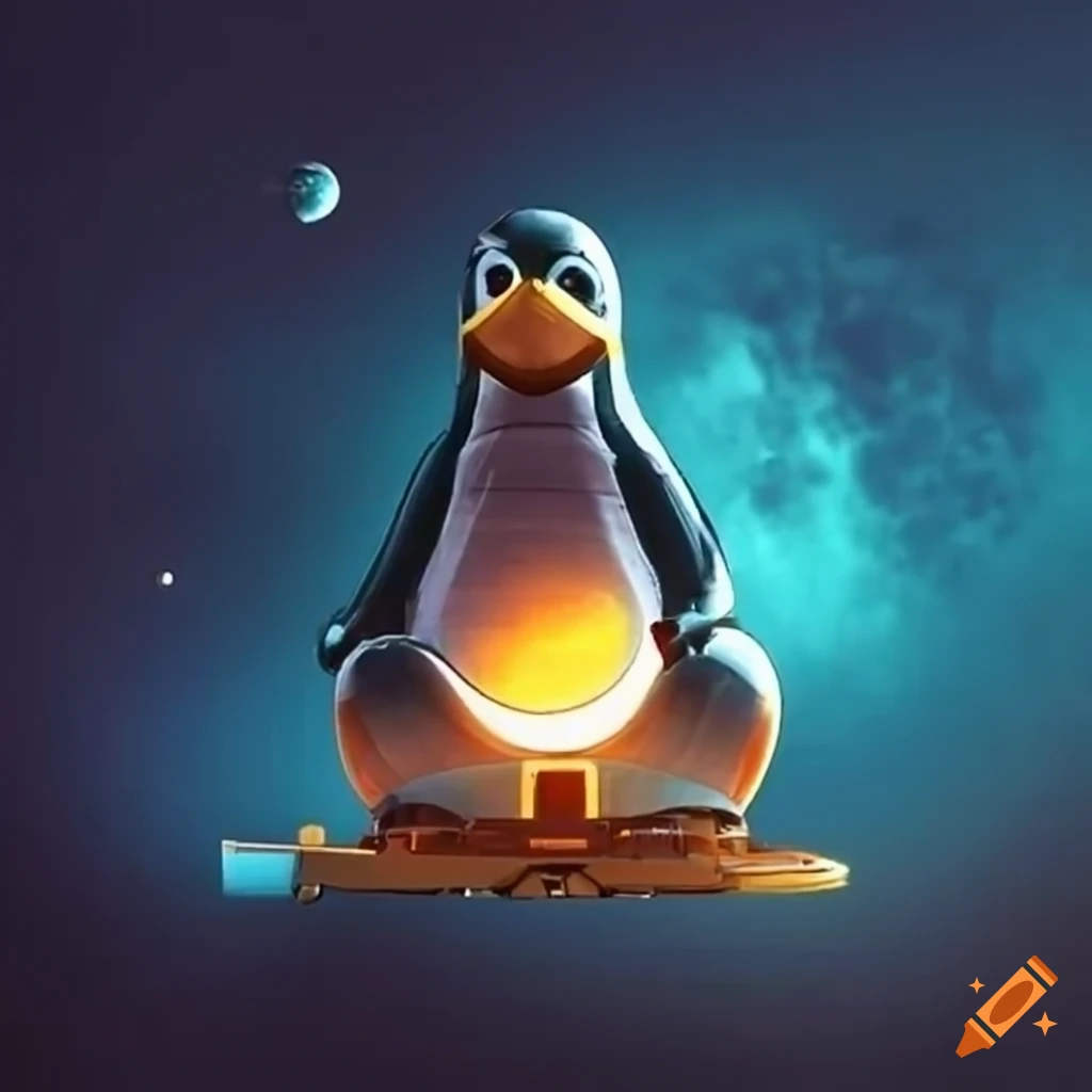 Spaceship utilizing linux and python for moon travel on Craiyon