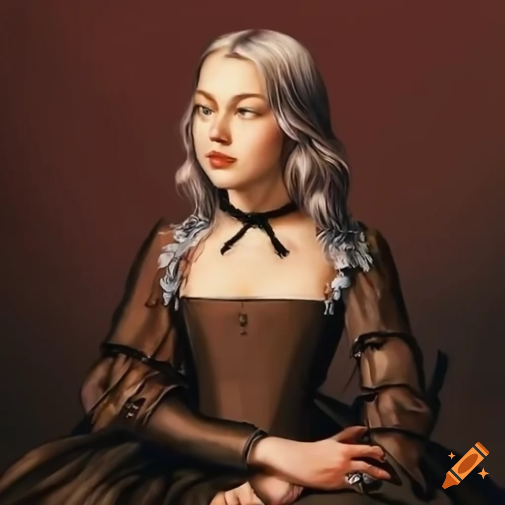 Phoebe Bridgers portrayed in a renaissance style painting