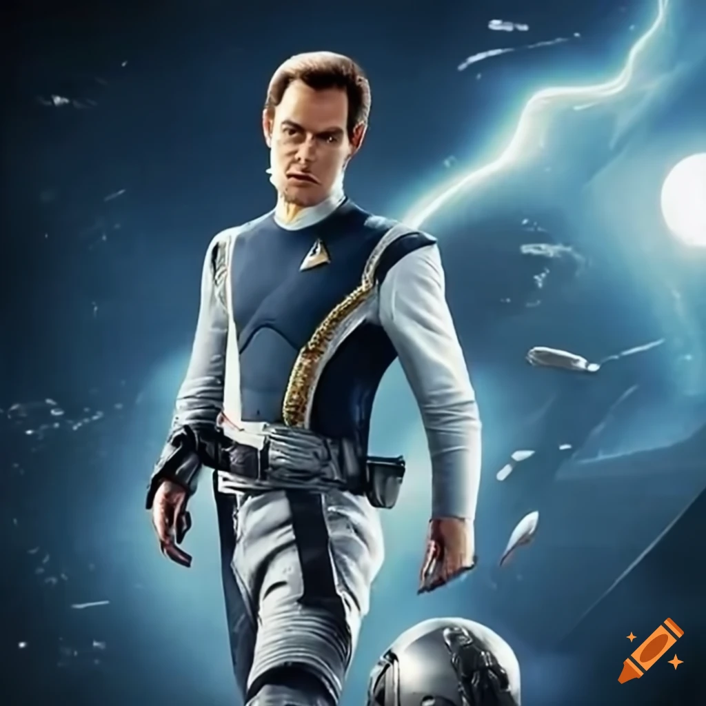 Mark Paul Gosselaar as a Starfleet fighter pilot in space battle
