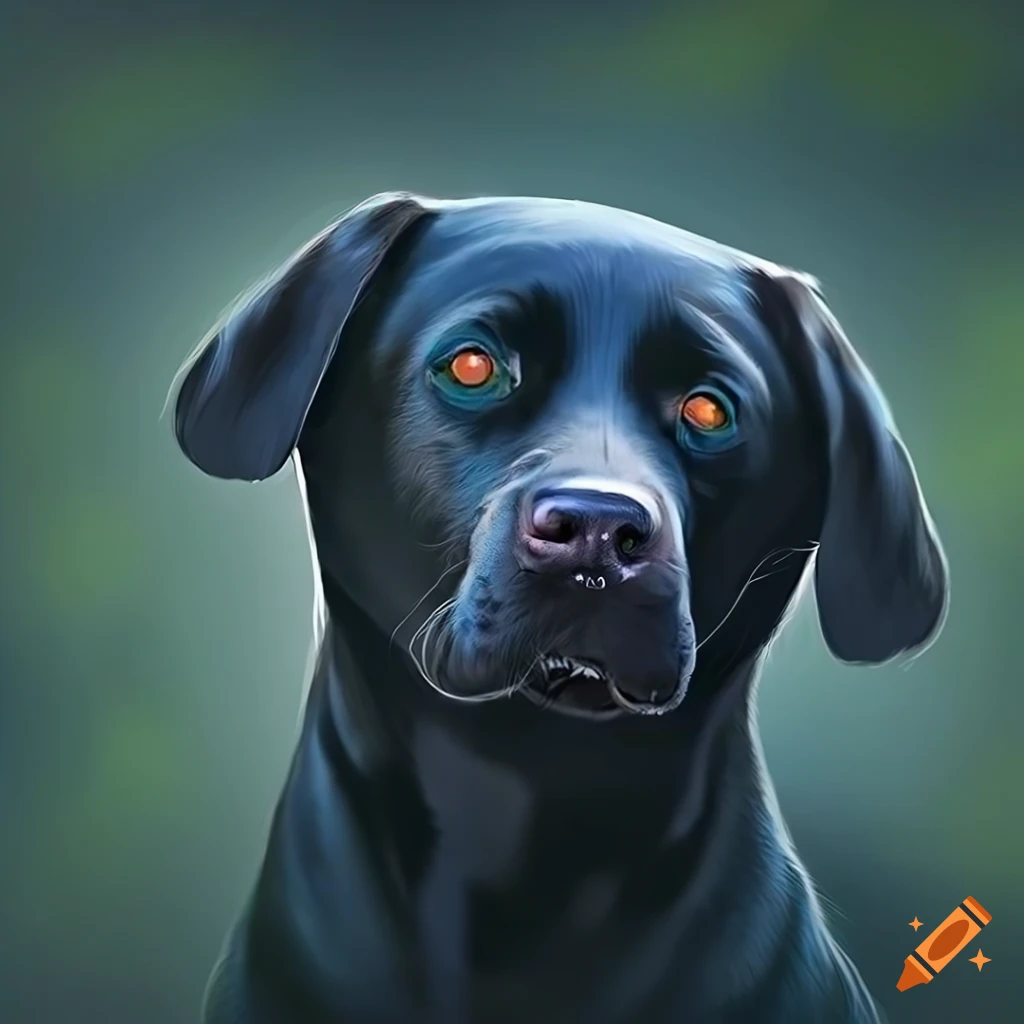 📸 capture the black labrador retriever's realism within the forest's