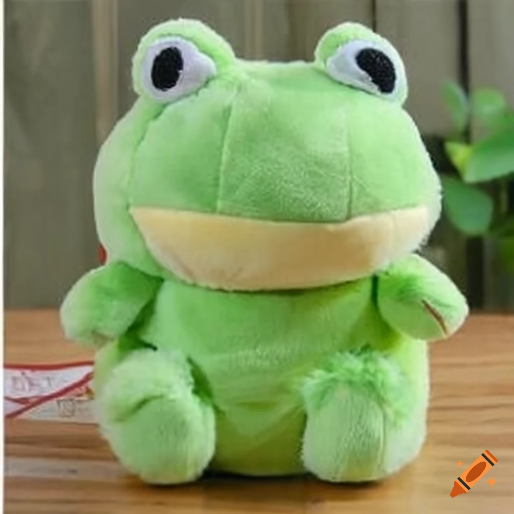 Kawaii plush frog in kimono