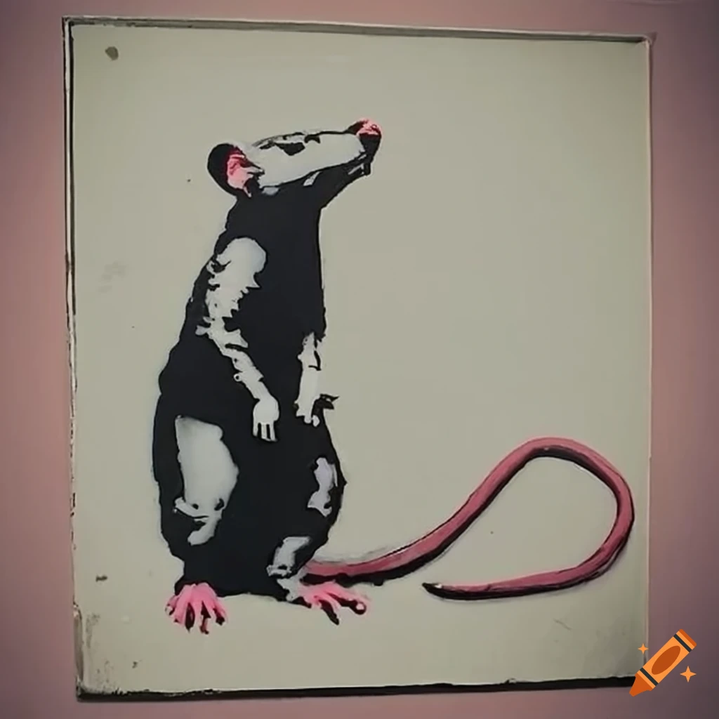 Banksy rat graffiti art on Craiyon