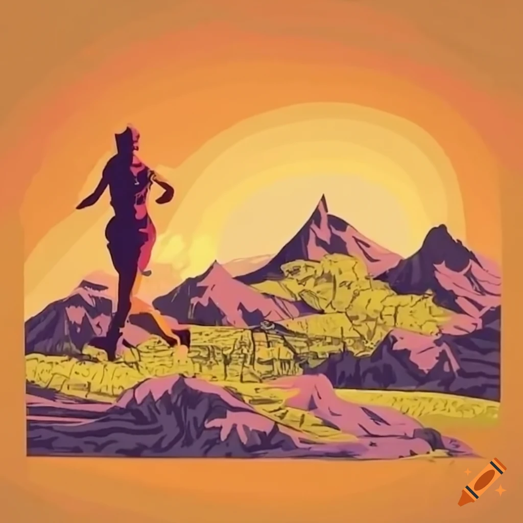 mountain-trail-runners-in-olympus-for-a-board-game-on-craiyon