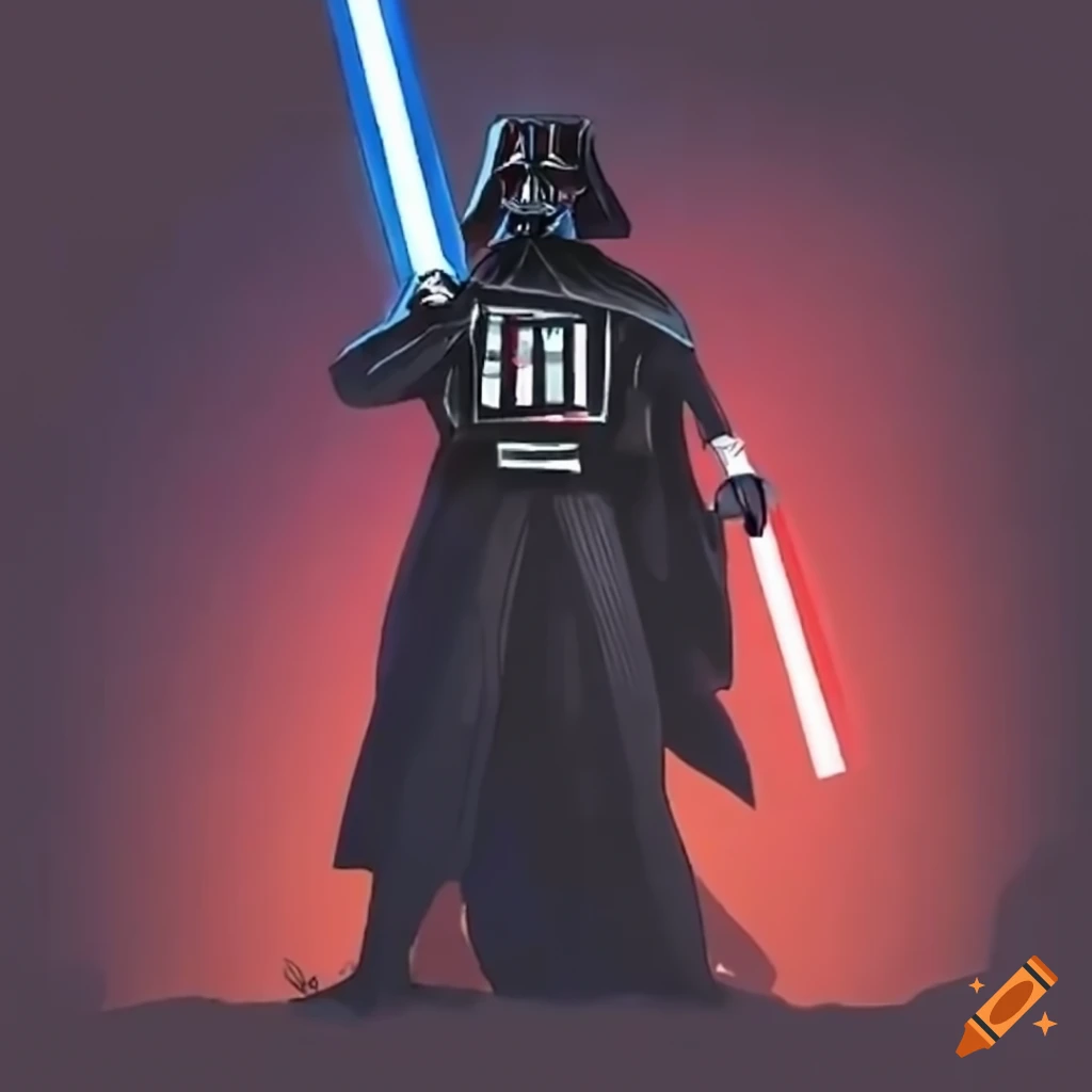 Dynamic saber duel between Darth Vader and his former apprentice in the ...