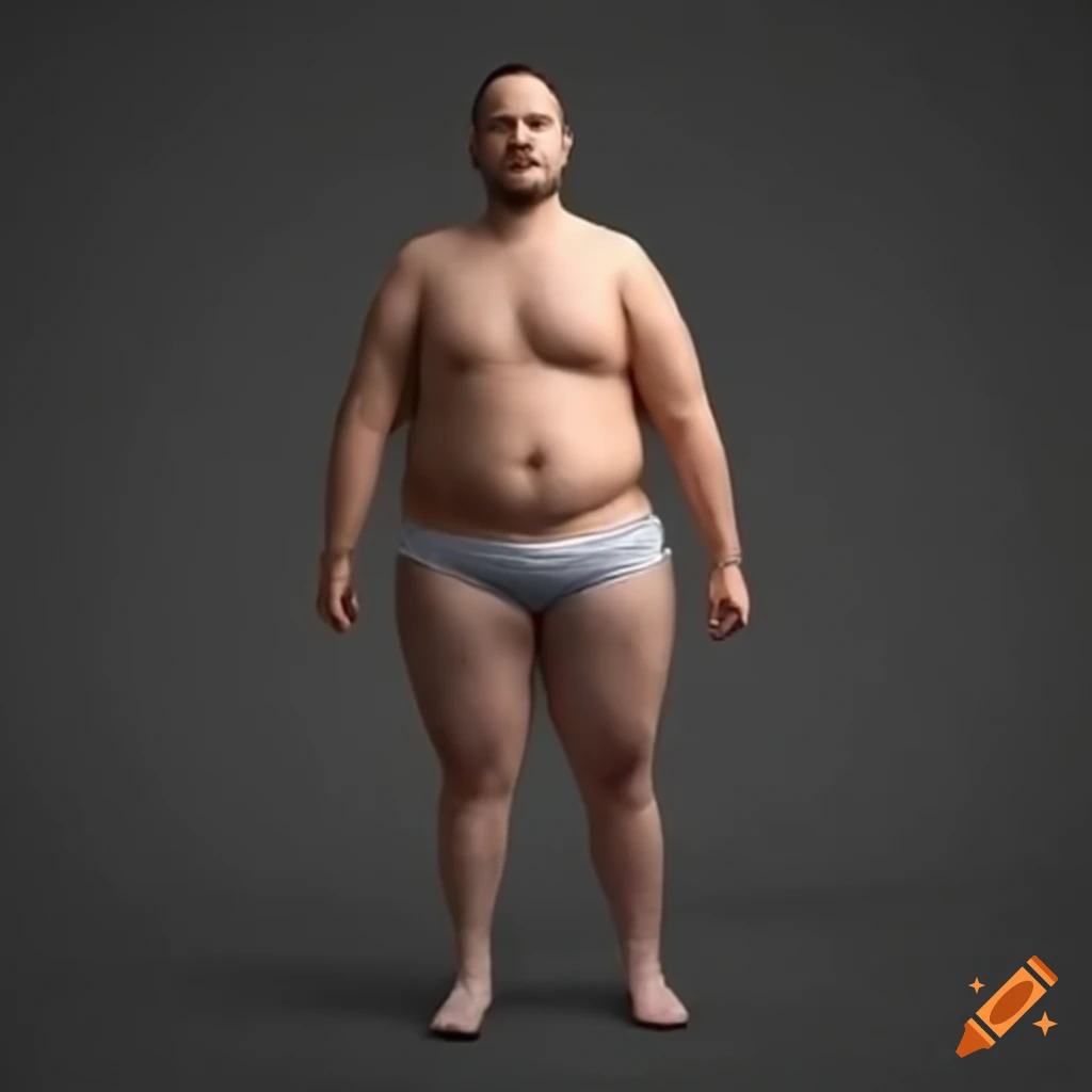Male plus-sized model with a physical disability