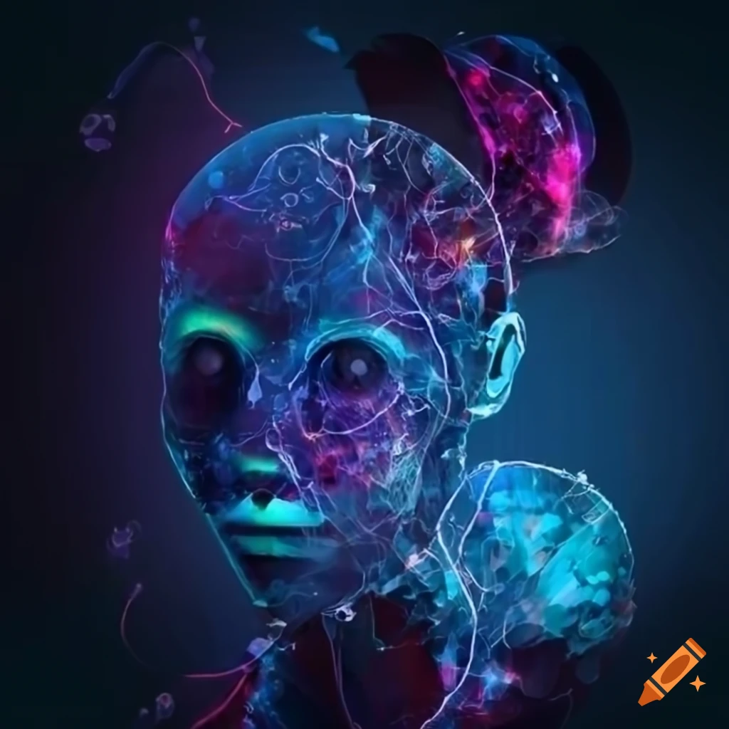 Abstract representation of artificial intelligence on Craiyon