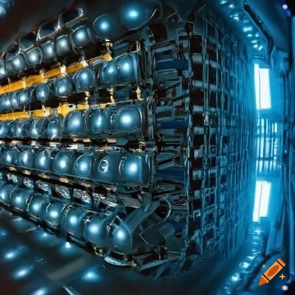 Futuristic underground facility with advanced security systems on Craiyon