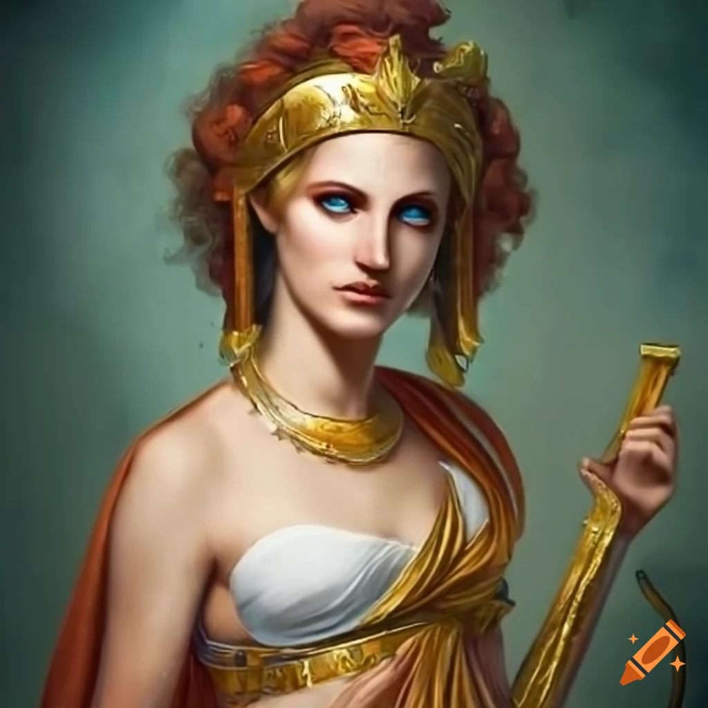 Ancient greek priestess worshipping on Craiyon