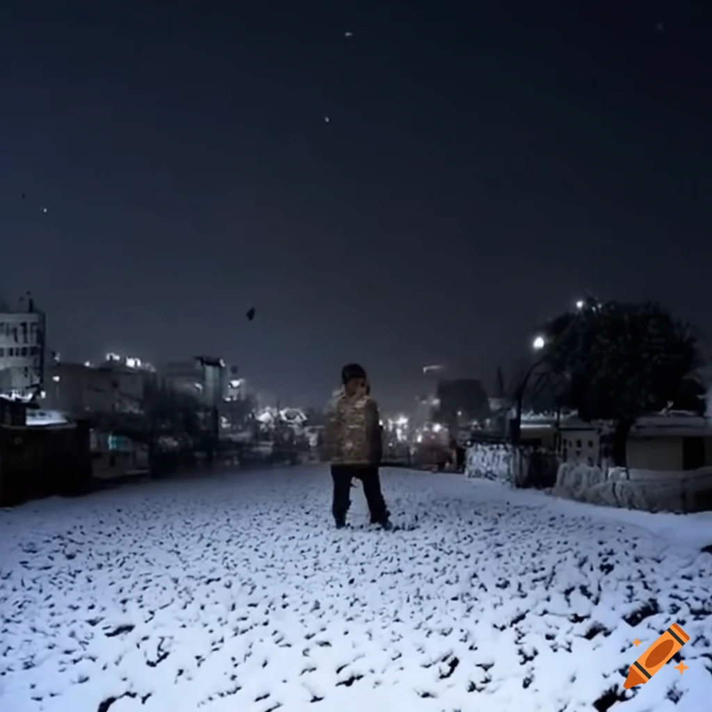 Karachi snowfall on Craiyon