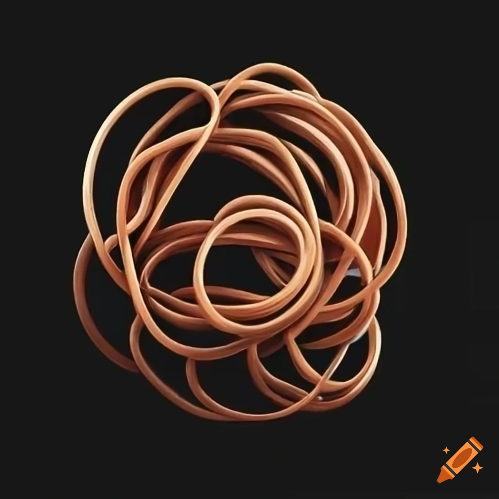 Pencil drawing of a rubber band on Craiyon
