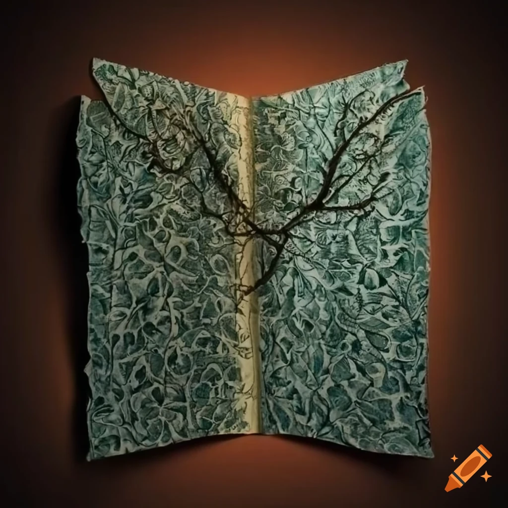 Vines tearing book pages on Craiyon