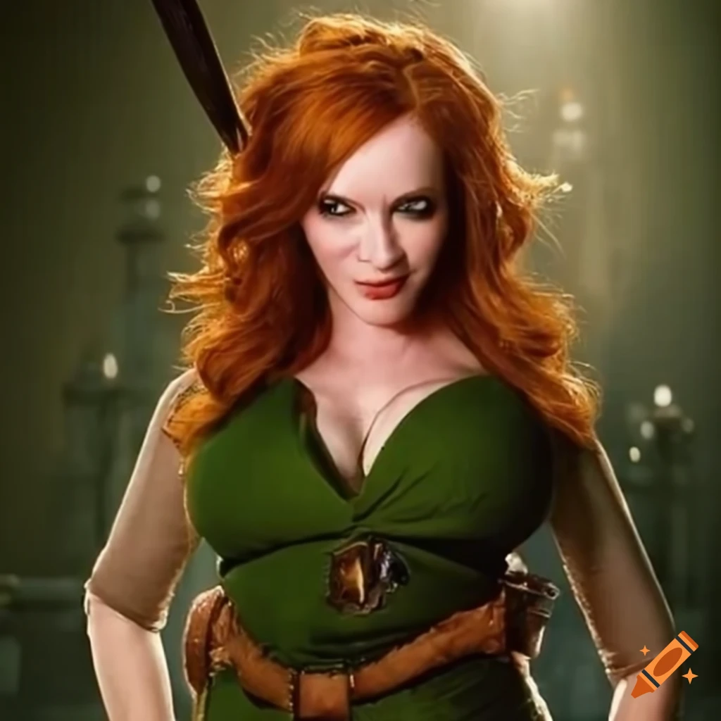 Christina Hendricks Avril Lavigne Lindsay Lohan As Robin Hood In A Mid Shot On Craiyon 